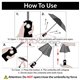 Automatic Open Close Rain Sun Anti-UV Windproof Water Repellent Coated 3-Folding 8-Ribs Portable Daily Car Umbrella