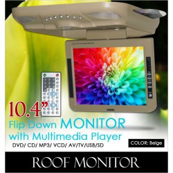 DLAA 10.4" Beige Color TFT Roof Monitor w/ DVD/VCD/MP3/USB/SD Player