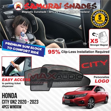 ORIGINAL SAMURAI SHADES 100% Fully Magnetic 3 Second Plug and Play 98% UV Proof Car Sun Shades Made In Thailand