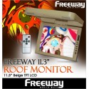 FREEWAY 11.3" Wide Screen TFT Beige Color Roof Monitor w/ Dome Light