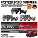 PERODUA MYVI G3 2018 - 2024 Rear VVT-i VVTi Logo Emblem Chrome Matte Glossy Forged Carbon Black Garnish Trim