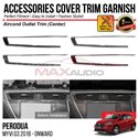 PERODUA MYVI G3 2018 - 2024 Aircond Outlet Trim Center Chrome Matte Glossy Forged Carbon Black Garnish Trim