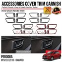 PERODUA MYVI G3 2018 - 2024 Inner Door Handle Cover Chrome Matte Glossy Forged Carbon Black Garnish Trim