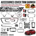 PERODUA MYVI G3 2018 - 2024 Forged Carbon Interior Accessories Play and Play Garnish Cover Trim Premium