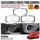 PERODUA MYVI G3 2018 - 2021 Front Bumper Fog Lamp Outer Trim Chrome Matte Glossy Forged Carbon Black Garnish Cover