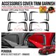 PERODUA MYVI G3 FACELIFT 2022 - ONWARD Front Bumper LED Lamp Cover Trim Chrome Matte Glossy Forged Carbon Black Garnish