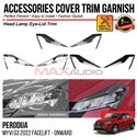 PERODUA MYVI G3 FACELIFT 2022 - ONWARD Head Lamp Eye-Lid Trim Chrome Matte Glossy Forged Carbon Black Garnish Cover