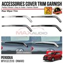 PERODUA MYVI G3 2018 - 2024 Rear Rain Wiper Trim Chrome Matte Glossy Forged Carbon Black Garnish Cover