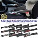 Universal Fit Carbon Fiber Leather Car Seat Gap Leakproof Soft Cushion Strip Padding Pad Cover Accessories