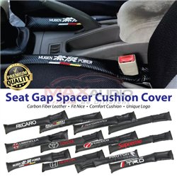 Universal Fit Carbon Fiber Leather Car Seat Gap Leakproof Soft Cushion Strip Padding Pad Cover Accessories