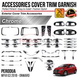 Chrome Exterior Accessories PERODUA MYVI G3 2018 - 2024 Play and Play Garnish Cover Trim Premium