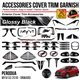 Glossy Black Exterior Accessories PERODUA MYVI G3 2018-2024 Play and Play Garnish Cover Trim Premium