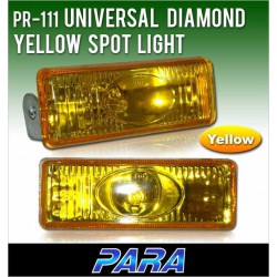 PARA PR-111 4.8" x 1.8" Universal Rally Yellow Spot Light/ Fog Lamp Per Pair [Free H3 Bulb]