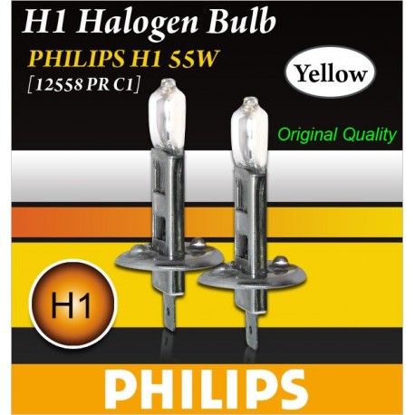PHILIPS 3000K H1 55W Halogen Bulb Per Pair Made In Germany [12558 C1]