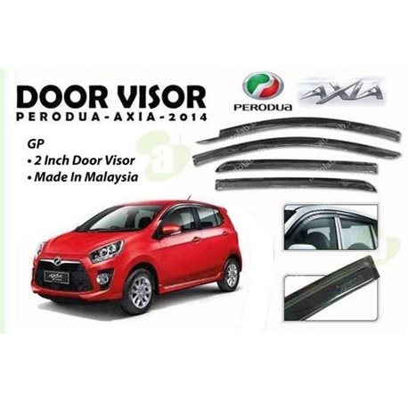 PERODUA AXIA 2014 - 2015 Premium Quality Anti UV Light Injection Door Visor (AL)