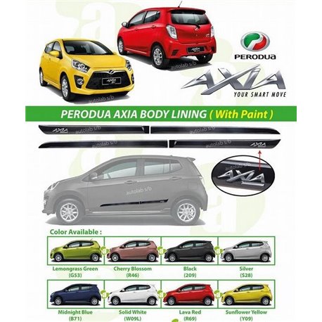 PERODUA AXIA OEM Side Moulding Body Lining with Paint 1