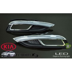 KIA CERATO K3 2013 - 2015 3 in 1 Light Bar LED Day Time Running Light DRL + Auto Dimmer + Auto On Fog Lamp Cover