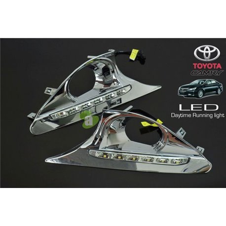 TOYOTA CAMRY XV-50 2012 - 2015 3 in 1 LED Day Time Running Light DRL + Auto Dimmer + Auto On Fog Lamp Cover