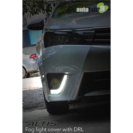 TOYOTA ALTIS 2014 - 2015 3 in 1 LED Light Bar Day Time Running Light DRL + Auto Dimmer + Auto On Fog Lamp Cover