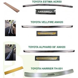 TOYOTA HARRIER RX330, RX350, VELLFIRE, ALPHARD, ESTIMA Aluminum Rear Bumper Trunk Protector Foot Plate