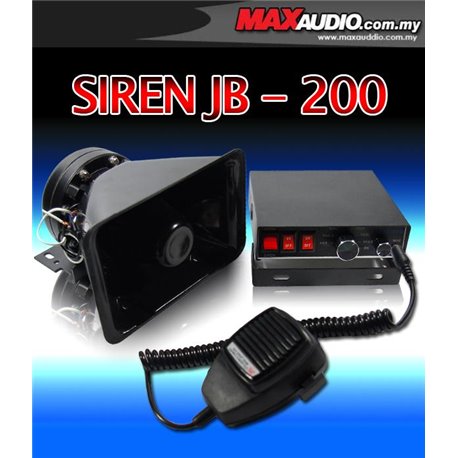 JB-200 200W RMS 5 Tone Talking Siren Light Control Box Car PA System Horn (Rare Item!)