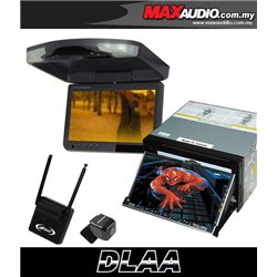 DLAA DA-686 7" Full HD Motorized Double Din DVD CD USB SD BLUETOOTH TV Player FREE Rear Camera + TV Antenna + 9" Roof Monitor