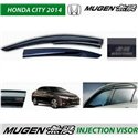 HONDA CITY GM6 2014 - 2017 ORIGINAL Mugen Injection Anti UV Light Door Visor with Mugen Power Logo (AL)
