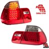 BMW E46 2D 1998 - 2002 3-Series: EAGLE EYES Red & Clear M3 LED Tail Lamp [TL-026-BMW]