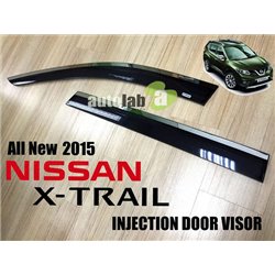 NISSAN X-TRIAL 2015: Injection Chrome Lining Anti UV Light Door Visor with Clip (AL)