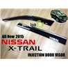 NISSAN X-TRIAL 2015: Injection Chrome Lining Anti UV Light Door Visor with Clip (AL)