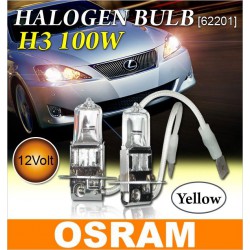 ORIGINAL OSRAM 3000K H3 100W +50% Bright Halogen Bulb [62201]