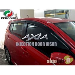 PERODUA AXIA 2.5" Injection Premium Quality Anti UV Light Door Visor with AXIA Logo (AL)