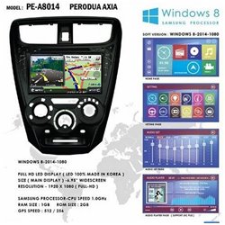 PERODUA AXIA 8" Full HD Double Din GPS DVD DIVX VCD MP3 CD USB SD Bluetooth TV Player Free Camera & TV Antenna