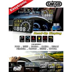 Most Cars TRIO 5.5" OBD2 HUD Head Up Display KM/h & MPH, Speeding Warning & Fuel Consumption Display