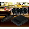 EASY AUTO 4-Eyes Silver Digital Parking Reverse Sensor System with LED Indicator Display [SSPSS-01]