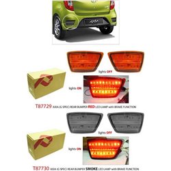 PERODUA AXIA E & G Spec Rear Reflector Light Bar LED Bumper Light with Brake Function (Red or Smoke)